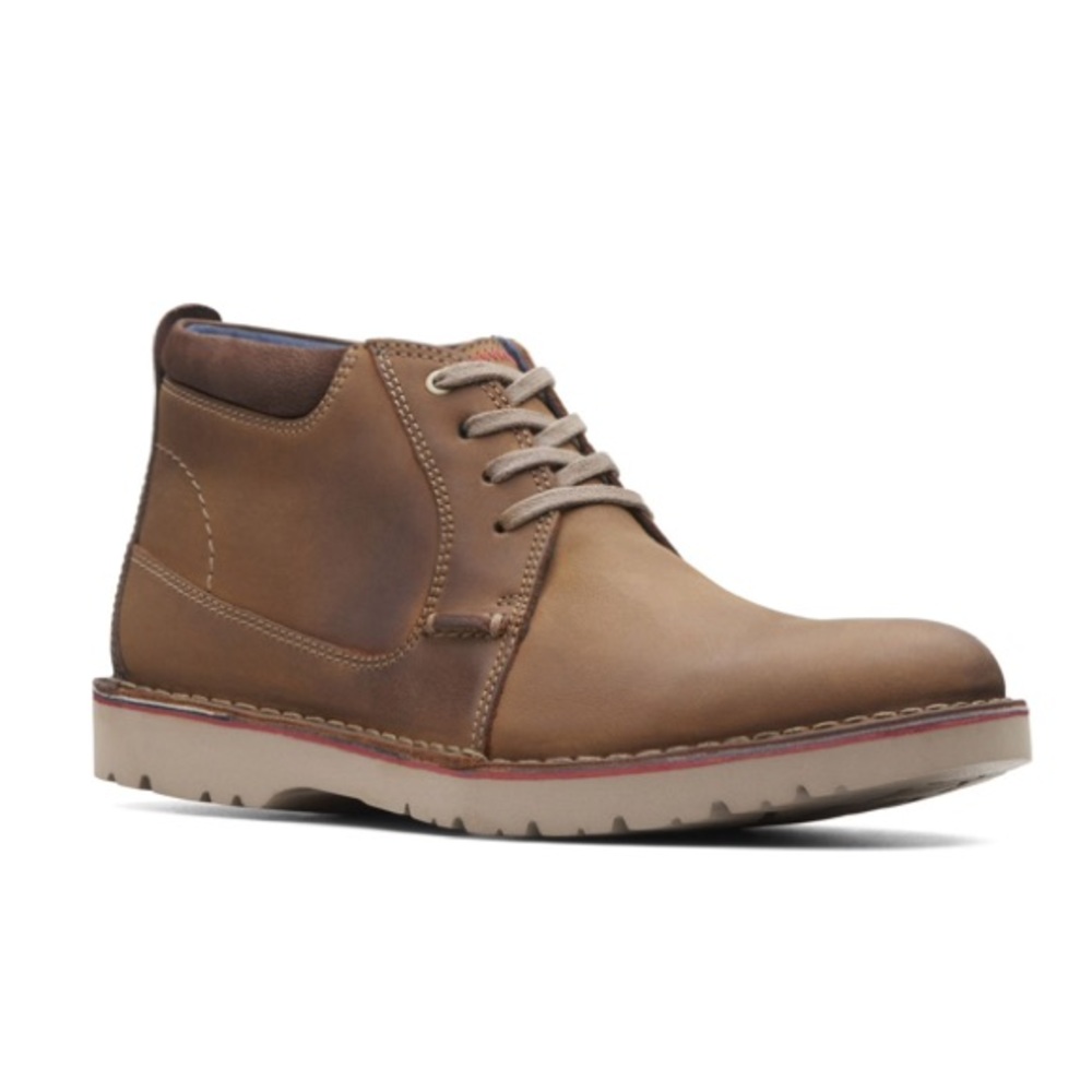 Clark vargo mid boots brown dark tan 10